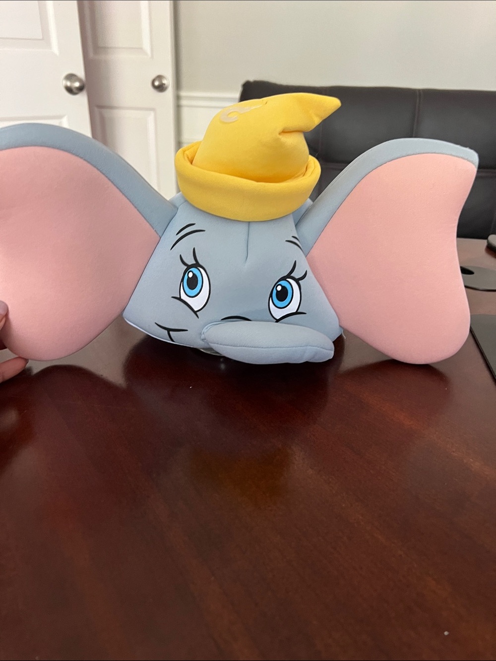 Charming Disney Park Children's Elephant Character Hat in Blue, Pink & Yellow